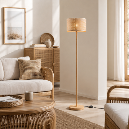 Lampadaire en bois