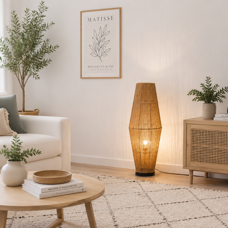 Lampadaire japonais Jute