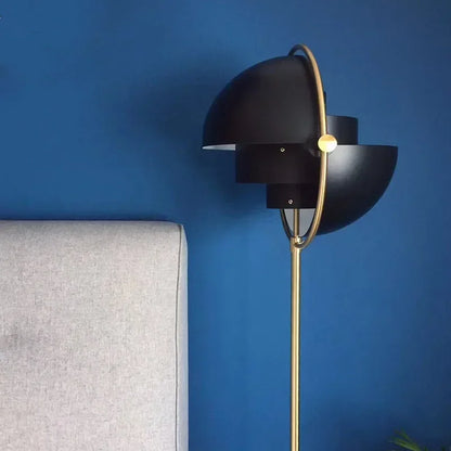 Lampadaire laiton noir or 