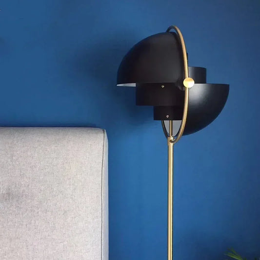 Lampadaire laiton noir or 