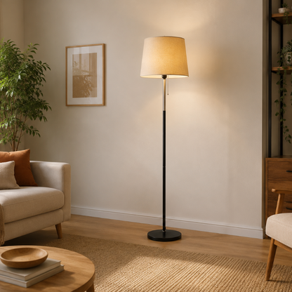 Lampadaire lin beige 