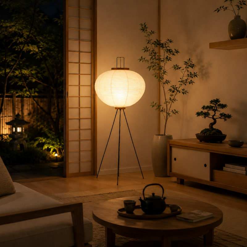 Lampadaire papier Akari