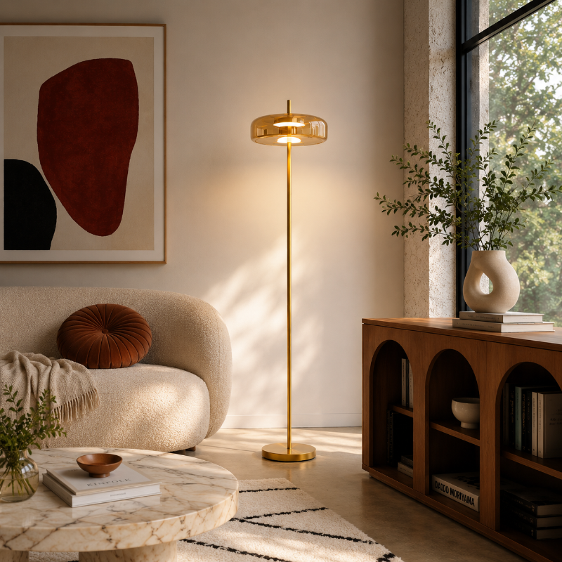Lampadaire salon Fumé sur pied 