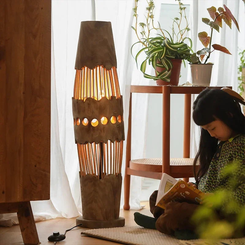 Lampadaire salon japonais