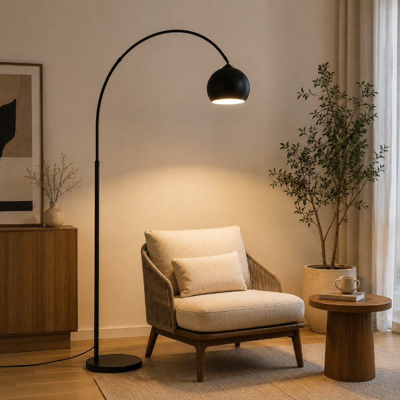 Lampadaire Scandinave Noir