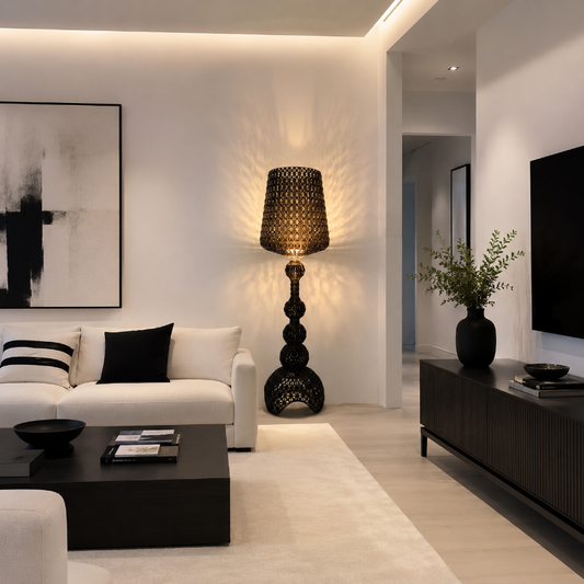 Lampadaire verre italien 