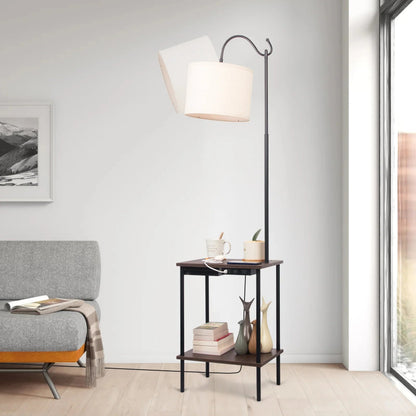 Lampadaire Bois Etagere