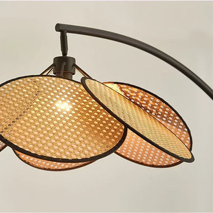 Lampadaire Rotin Fleur