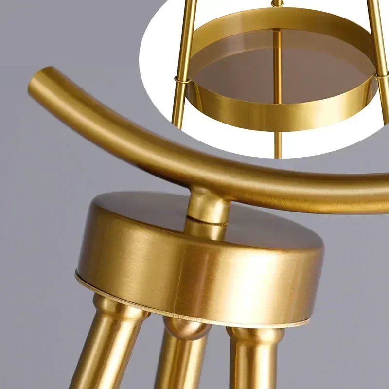 Lampadaire Globe Doré