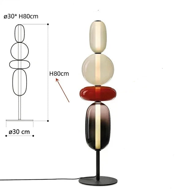Lampadaire Verre Galets