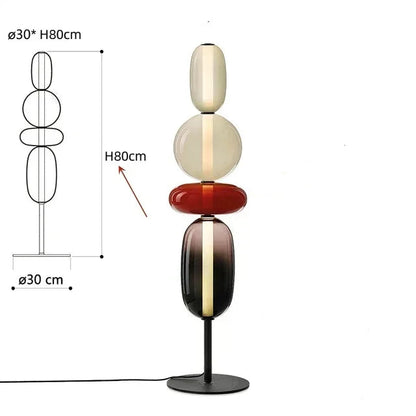 Lampadaire Verre Galets