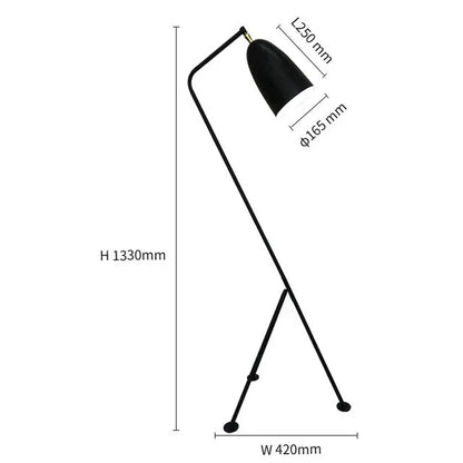 Lampadaire Architecte Trepied Noir
