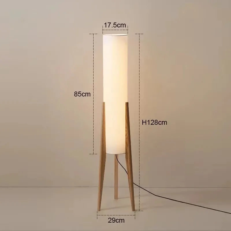 Lampadaire sur trépied bois