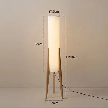 Lampadaire sur trépied bois
