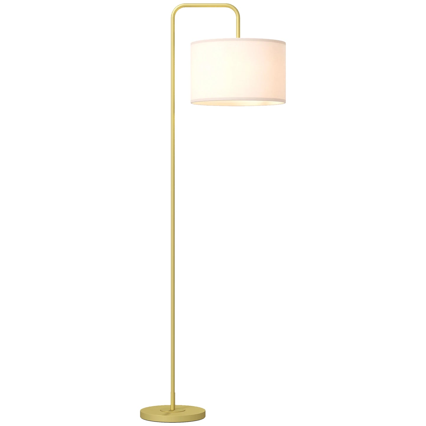 Lampadaire Blanc Et Doré