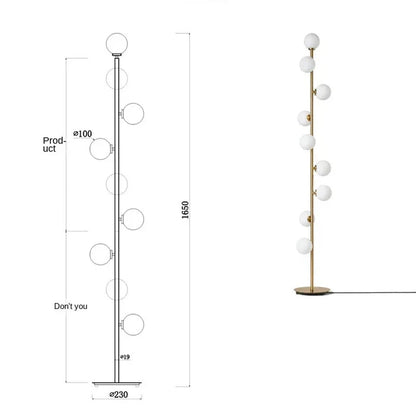 Lampadaire Boules En Verre