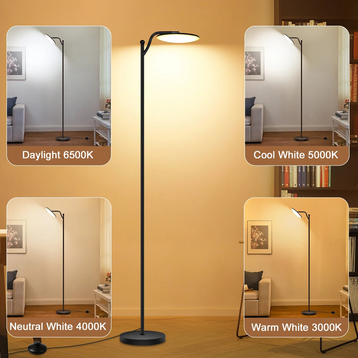 Lampadaire LED télécommande