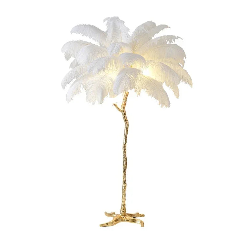 Lampadaire Plume d'Autruche