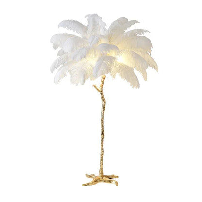Lampadaire Plume d'Autruche
