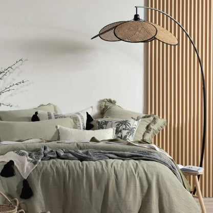 Lampadaire Rotin Fleur
