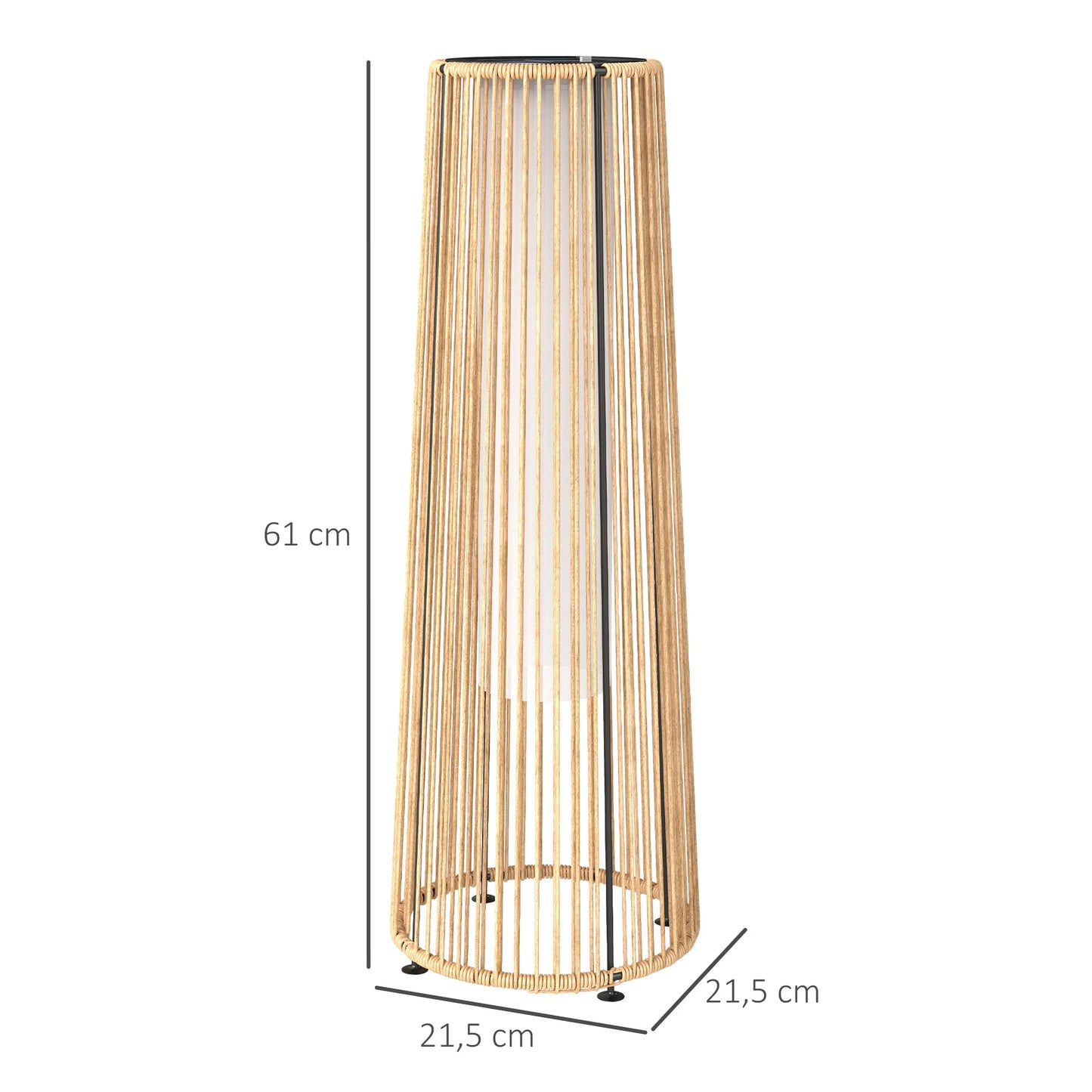 Lampadaire Rotin Solaire