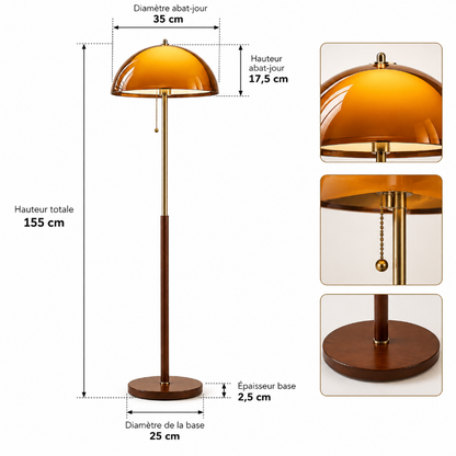 Lampadaire Orange Année 70