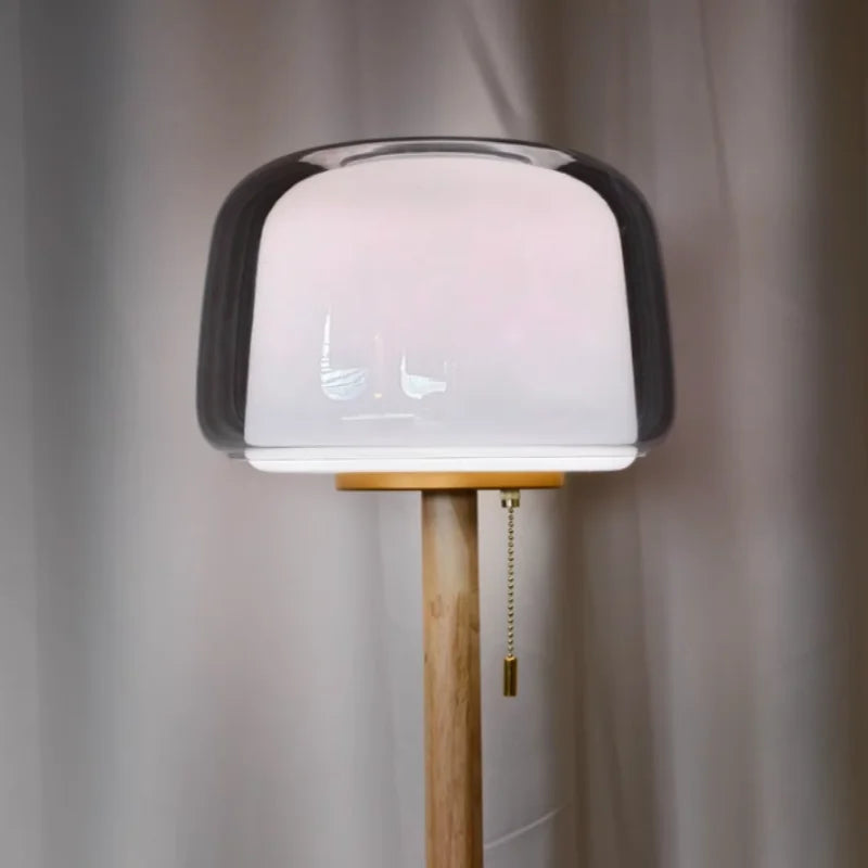 abat jour en verre lampadaire 