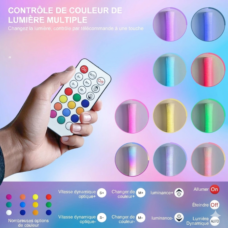 controle lampadaire led multicolore 