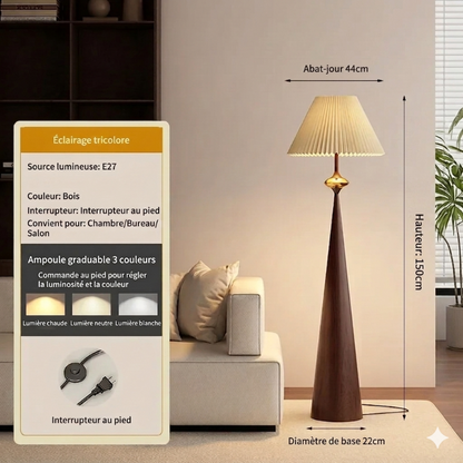 dimention lampadaire vintage abat jour 