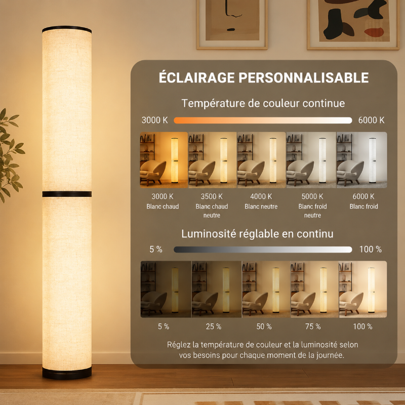 eclairage Lampadaire Tube 