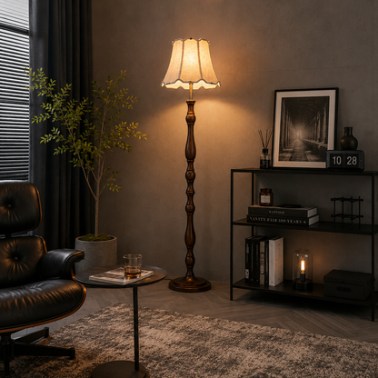 Lampadaire Bois Foncé