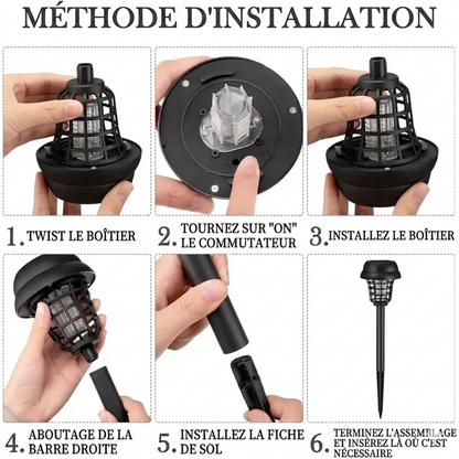 guide instalation Lampadaire Solaire Anti Moustique