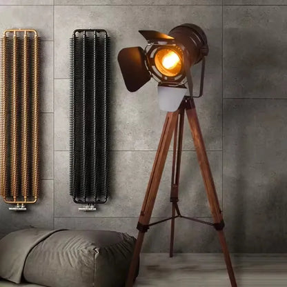 lampadaire cinema bois 