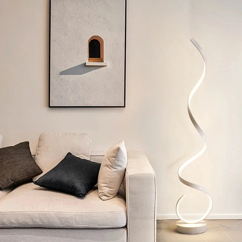 lampadaire design  blanc 