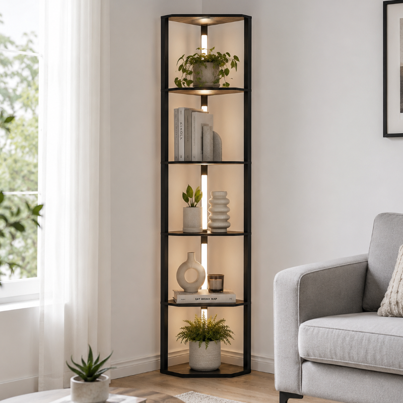 lampadaire etagere lumineuse 