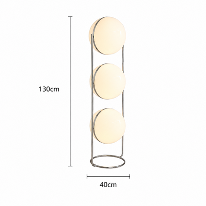 lampadaire salon boule blanche sur pied
