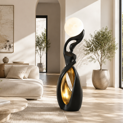 lampadaire saon design noir 
