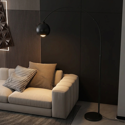 lampadaire scandinave noir salon 