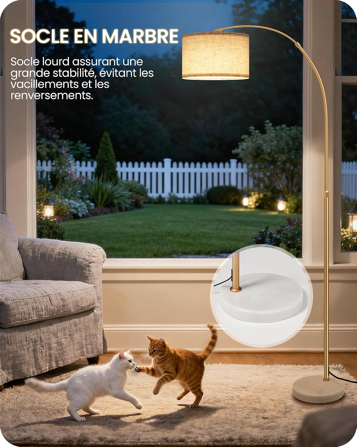 lampadaire socle en marbre 