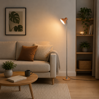 lampadaire spot orange 