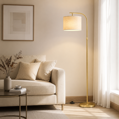 lampe sur pied or 