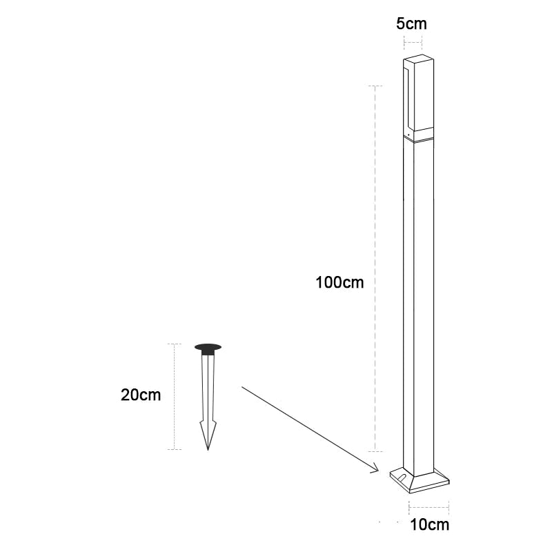 Lampadaire Exterieur Borne Allée