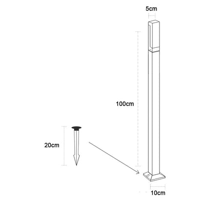 Lampadaire Exterieur Borne Allée