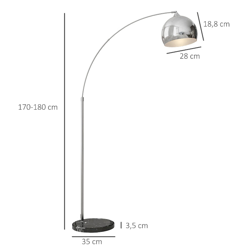 taille Lampadaire Arc pied Marbre 