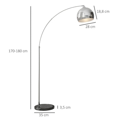 taille Lampadaire Arc pied Marbre 