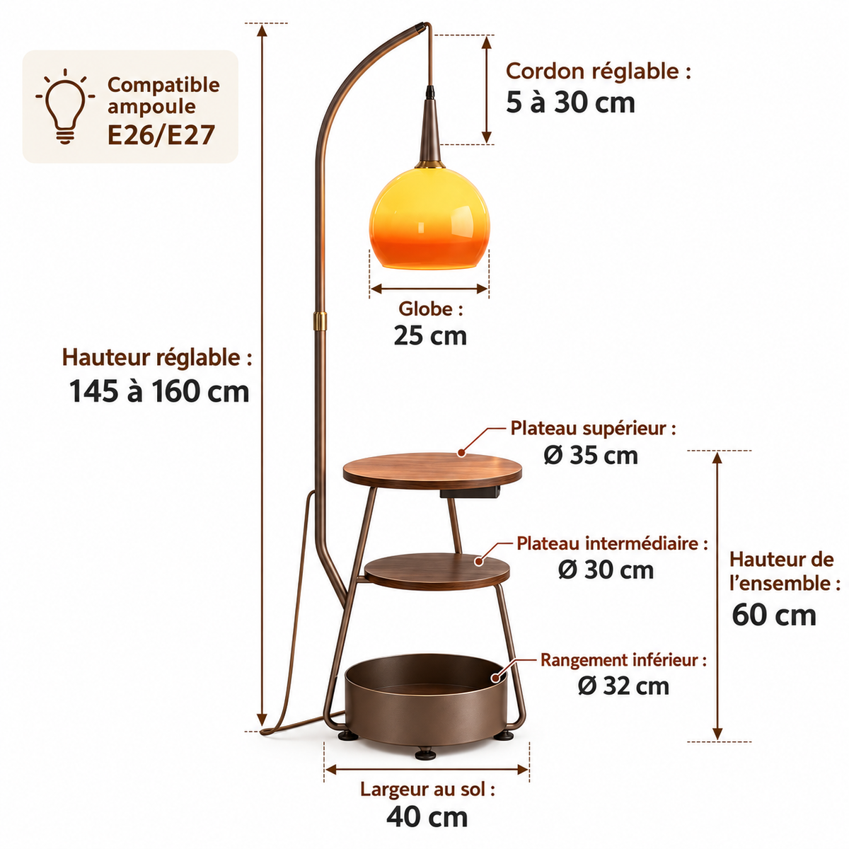 Lampadaire Table De Nuit